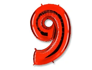 G 40"/102см Цифра "9" Red, 1 шт. (Италия)