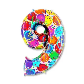 G 40"/102см Цифра "9" Шары, 1 шт. (Италия)