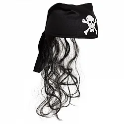 Шляпа Бандана Пират с волосами