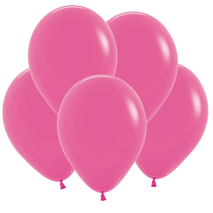 S Пастель 10"/25см Тёмно-Розовый / Fuchsia / 100 шт. / (Колумбия)