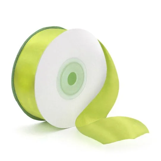 Лента Атлас Свежая зелень / 50мм * 22,85 м (Китай)