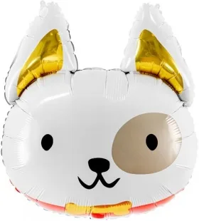 F 23"/58 см Голова, Милый Щенок, Белый, 1 шт.  (Китай)