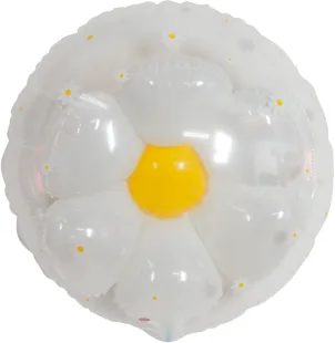 F 24"/61смКруг, Шар в шаре, Ромашка, Белый/Прозрачный, 1 шт. (Китай)
