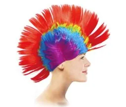 Парик "Ирокез" Рыжий, 1 шт. (Китай)