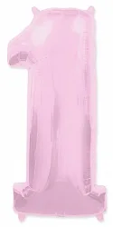 И 40"/102см Цифра "1", Розовый, / 1 шт (Испания)