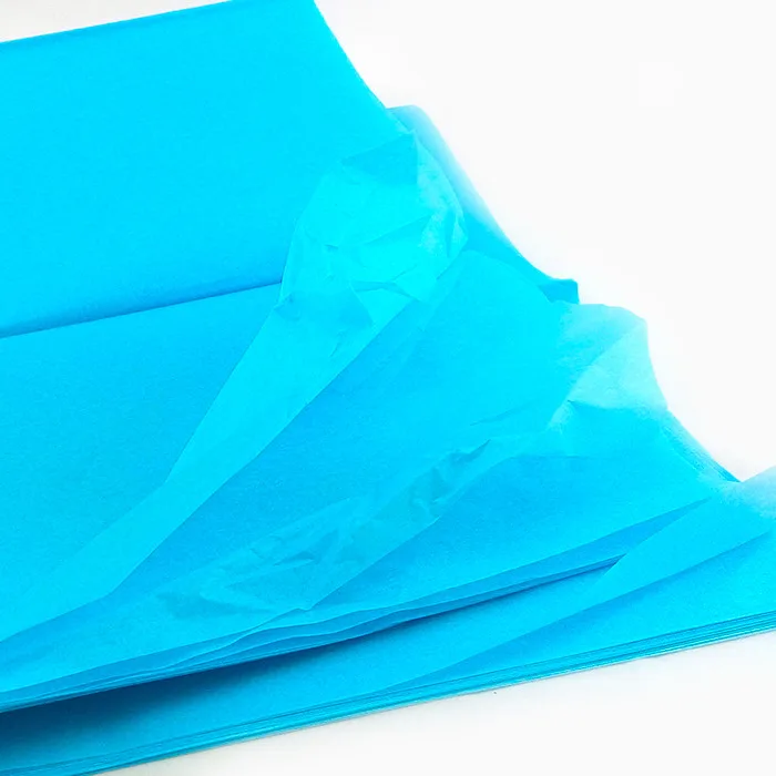 Бумага упаковочная тишью Голубая лист 50*50 см / 10 шт./ (Китай)