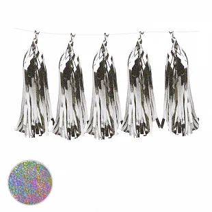 Гирлянда лазерная "Тассел" Серебро /10 листов/