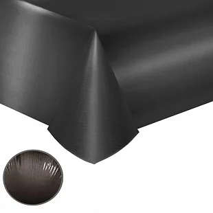 Скатерть фольгированная "Делюкс" Черная  2,74*1,37 м
