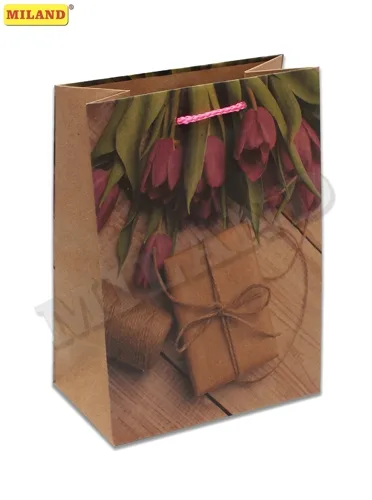 Пакет подарочный  Подарок со вкусом (М-Kraft) 18 х 23 х 10