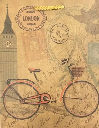 Пакет подарочный Письмо из лондона (М-Kraft) 18 х 23 х 10