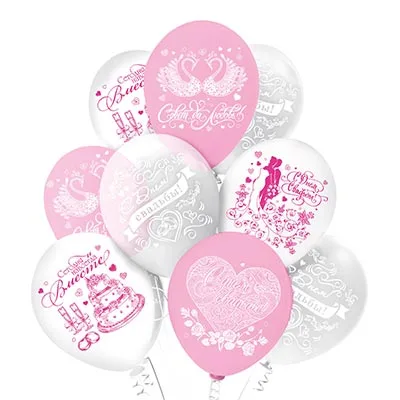 Б 12"/30см Свадьба. Нежность 5 дизайнов /25 шт./(Таиланд)