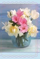 Мини-открытка "Ваза цветочков" (20 шт.)