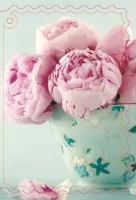 Мини-открытка "Пионы" (20 шт.)