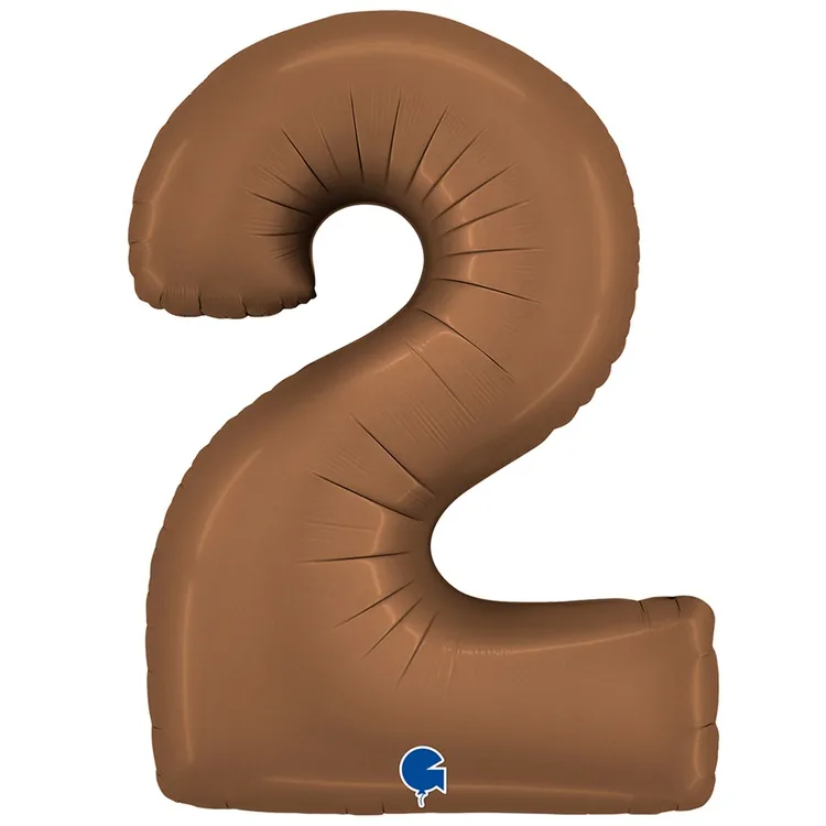 G 40"/102см Цифра "2" Сатин Chocolate 1 шт. (Италия)