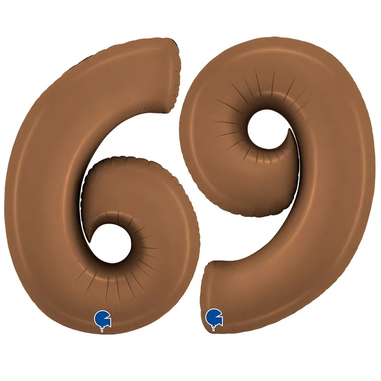 G 40"/102см Цифра "6/9" Сатин Chocolate 1 шт. (Италия)