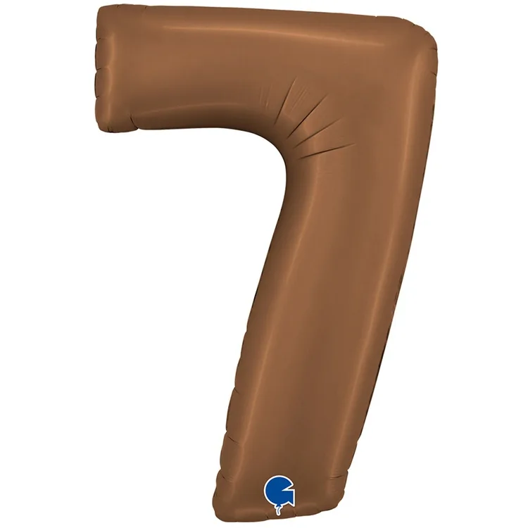 G 40"/102см Цифра "7" Сатин Chocolate 1 шт. (Италия)