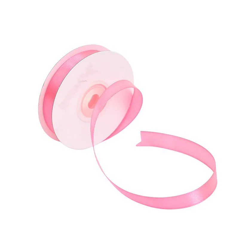 Лента атласная (1,2 см*22,85 м) Розовый Барби, 1 шт.