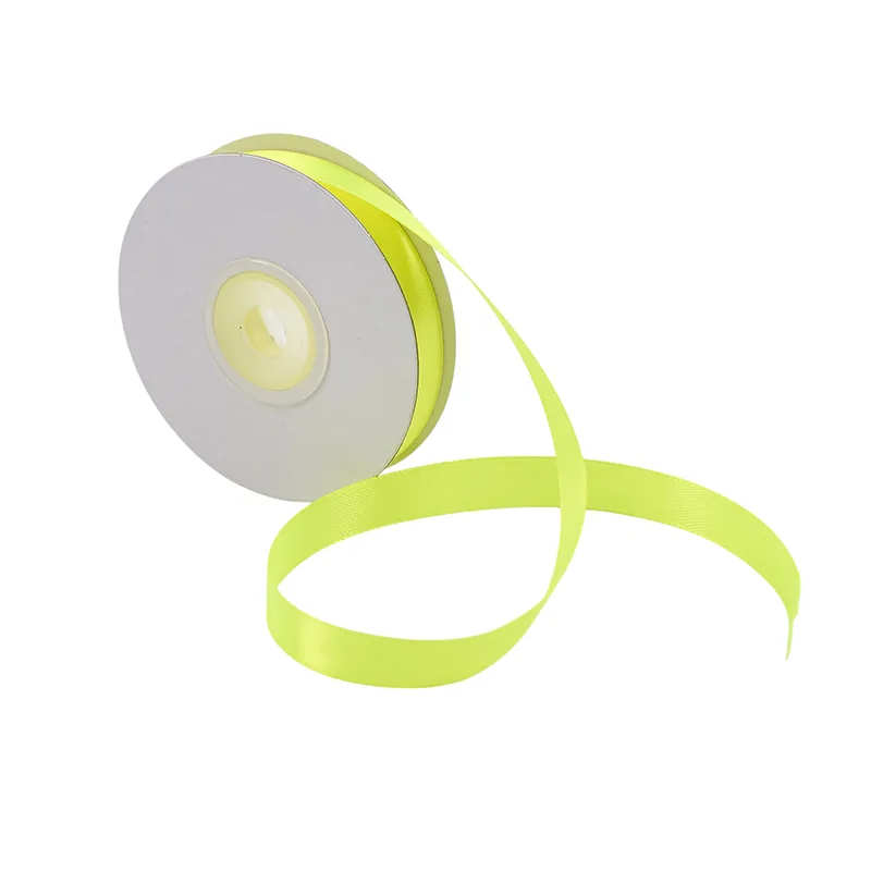 Лента атласная (2,5 см*22,85 м) Лимонный, 1 шт.