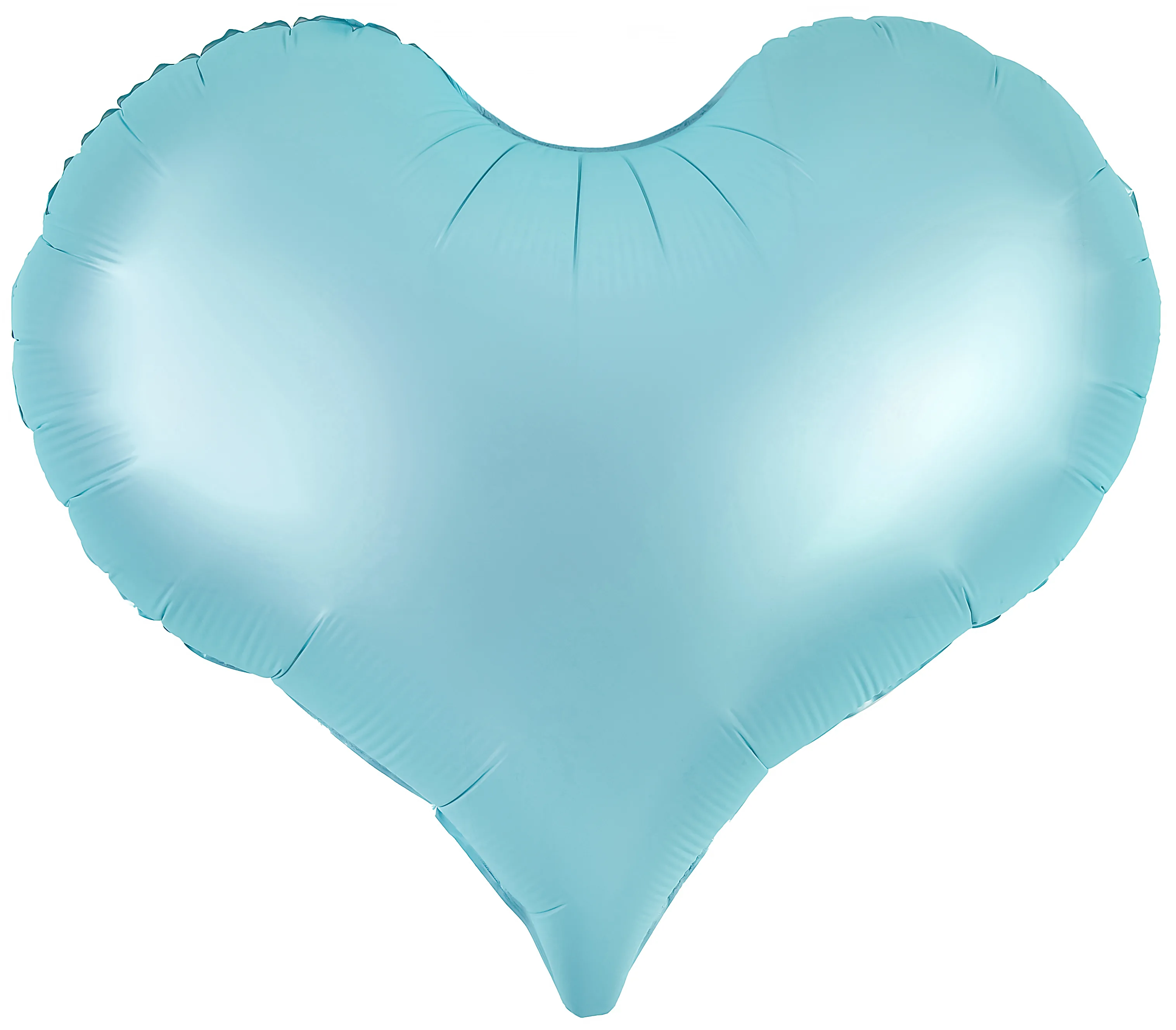 F 24"/61см Сердце, Люкс, Голубой, Матовый, 1 шт.(Китай)