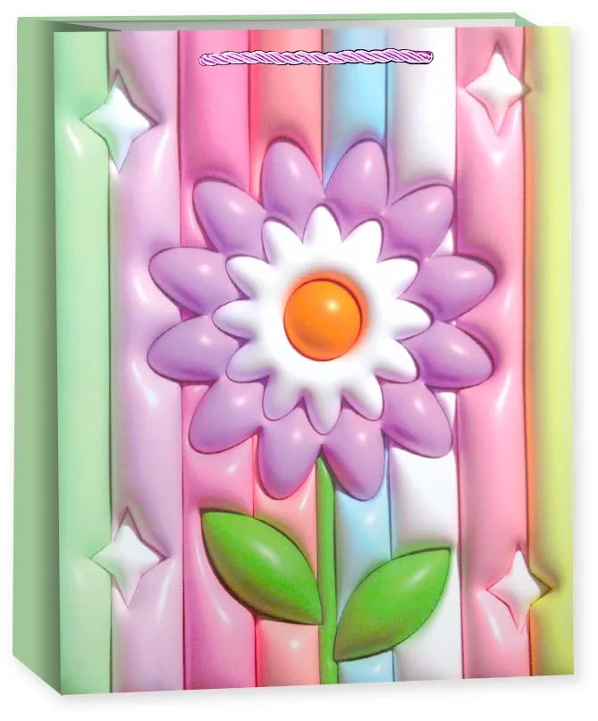 Пакет подарочный, Красочный цветок, Дизайн №2, 41*31*12 см, 1 шт.