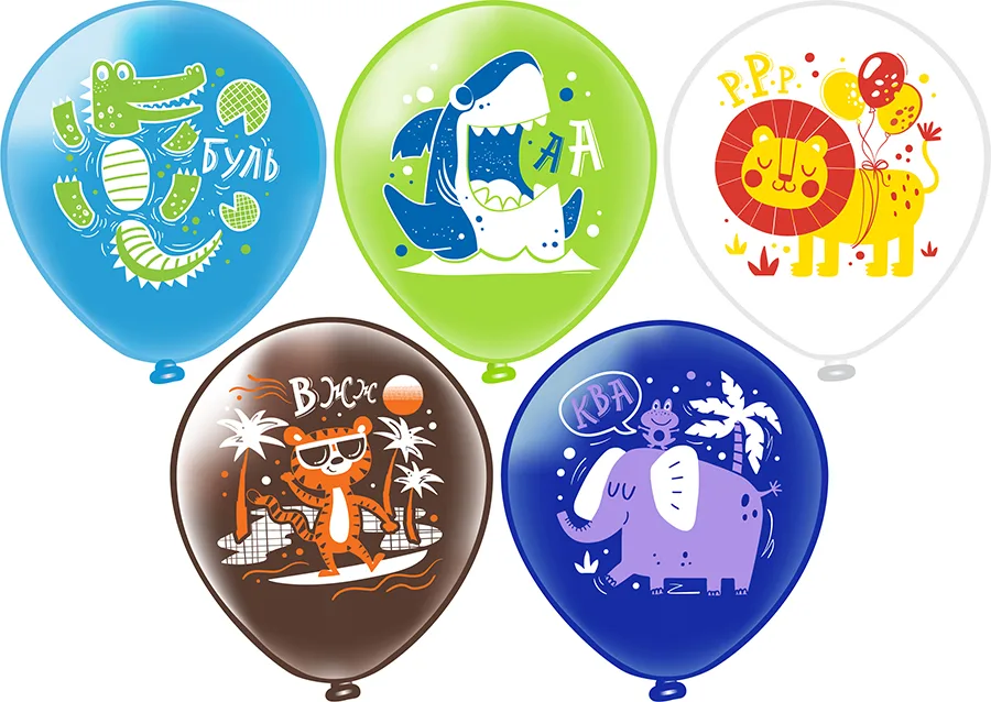 Б 12"/30см Африка! 5 дизайнов  /25 шт./(Таиланд)