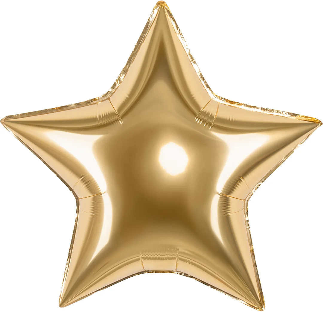 К 30"/76см Звезда Золото, Сатин 1 шт./ в упак.(Китай)