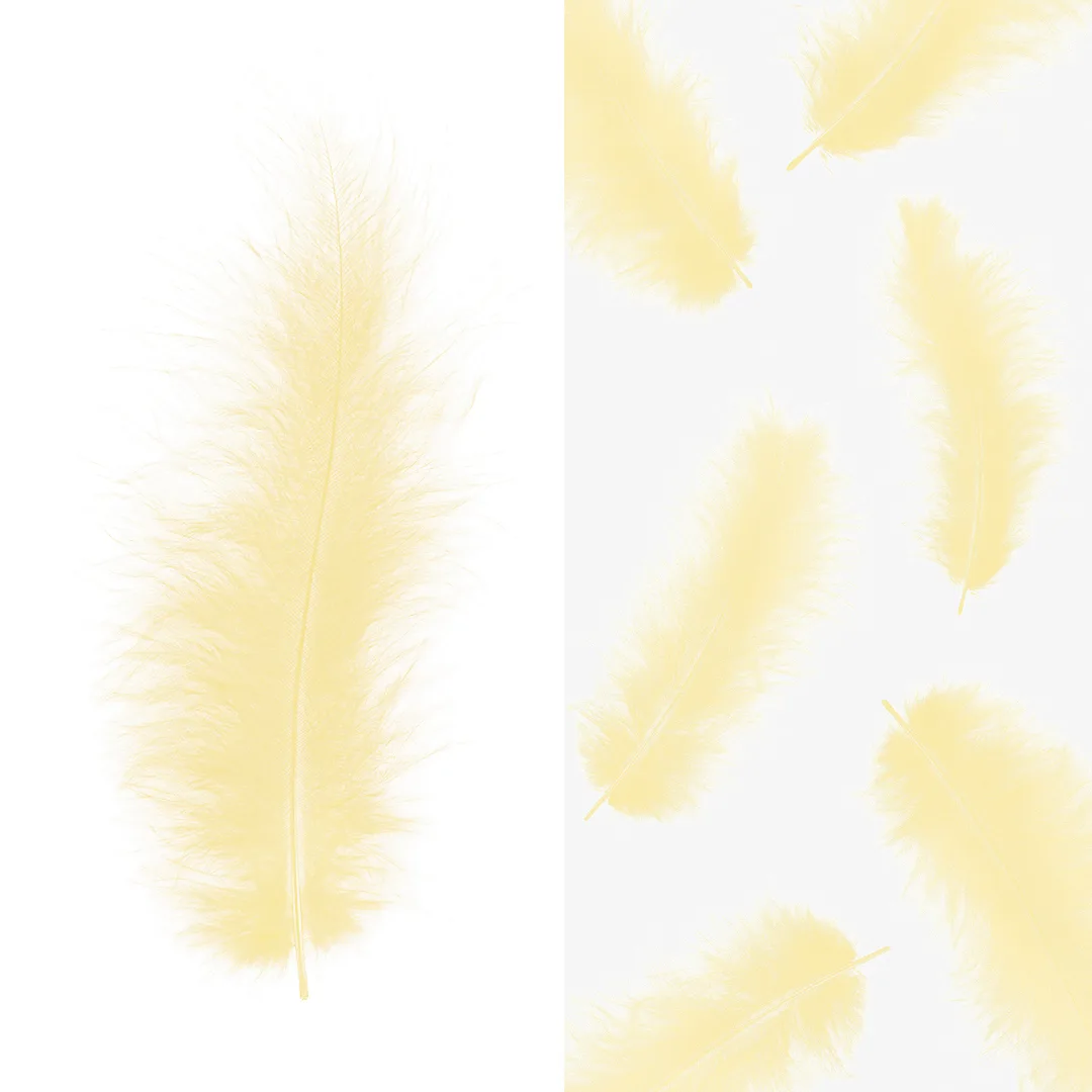 Перья, Премиум, Кремовый, 12-15 см, 30 шт.