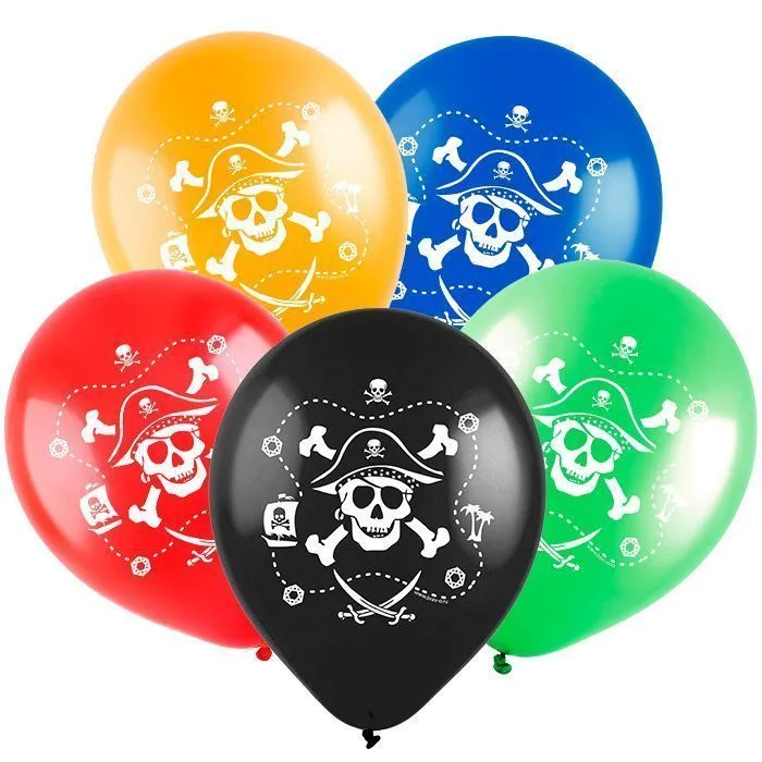 К 12"/30см Пираты , Ассорти, Пастель , 2 ст./ 100 шт./ (Китай)