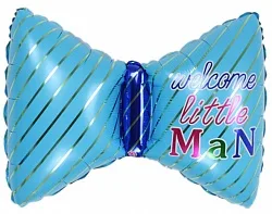 F 29"/74см Бантик для мальчика, Голубой, 1 шт./ (Китай)