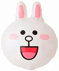 F 18"/46см Голова Зайца, Белый, 1 шт./(Китай)