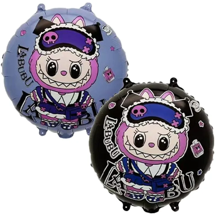 К 18" Круг Монстрики зубастые плюшевые фиолет/1 шт./(Китай)