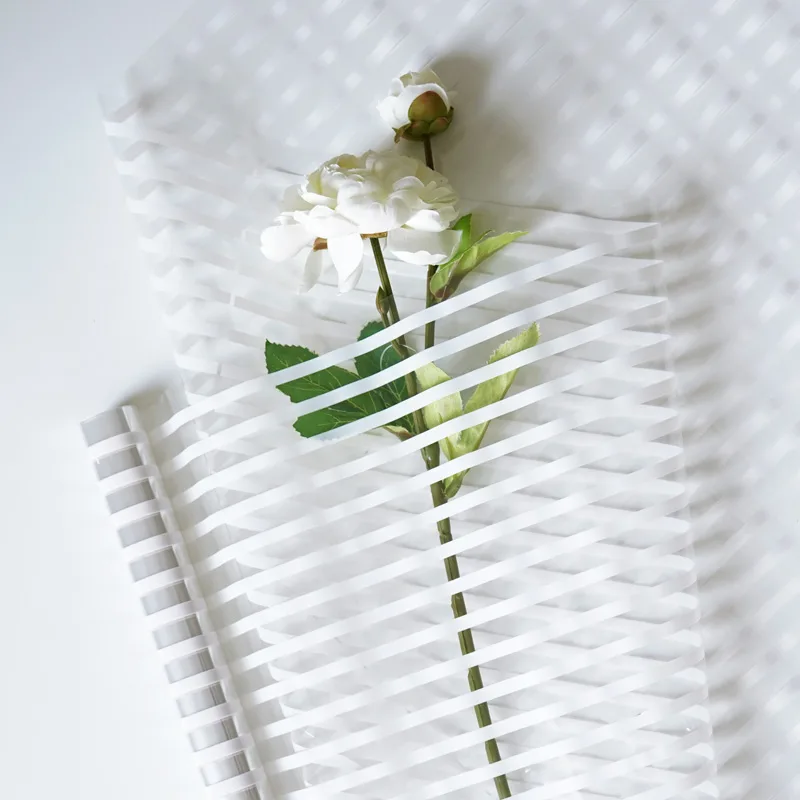 Пленка Полоска, белая, 40 мкм / рулон 0,7*9,14м