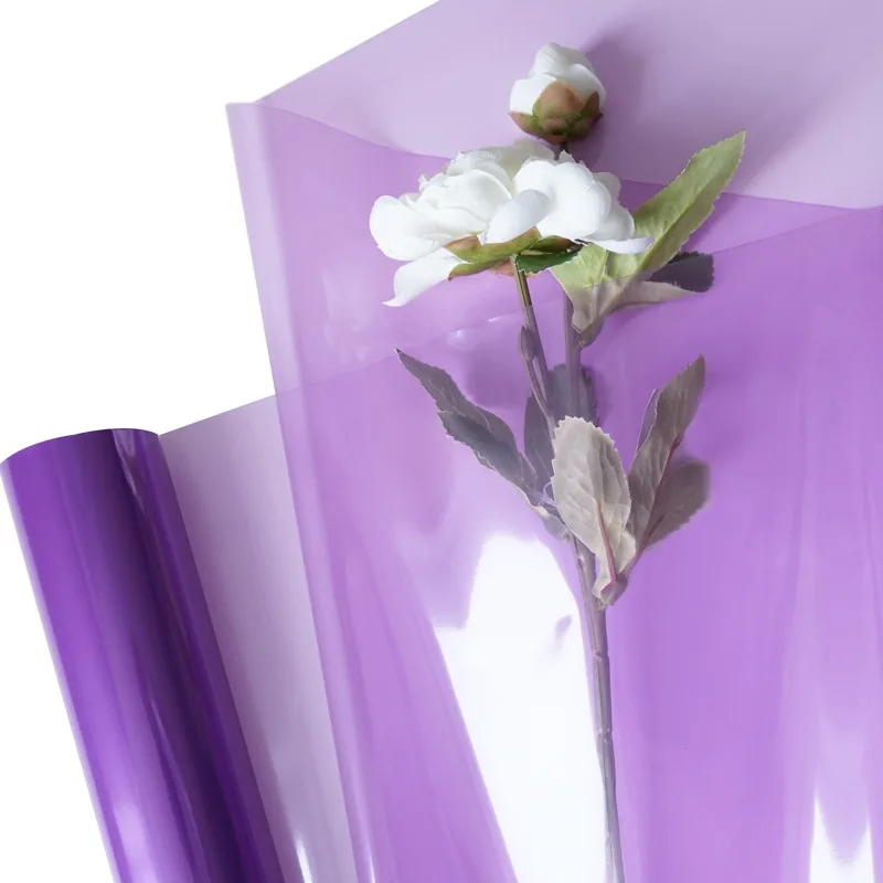 Пленка для цветов "Кристалл", Сиреневая / рулон 13,7*0,6м
