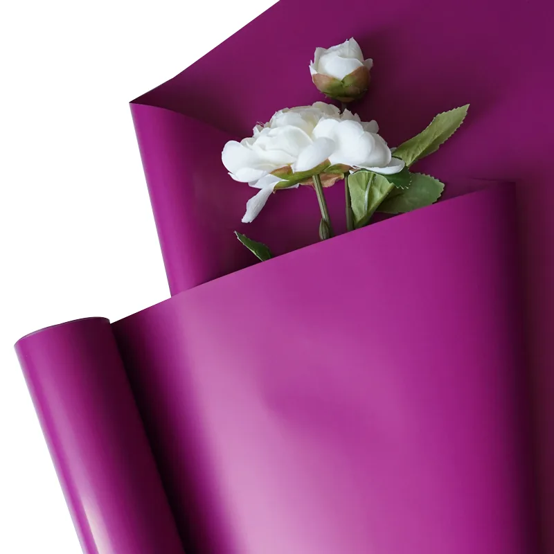 Пленка для цветов матовая, Фуксия / рулон 9*0,5