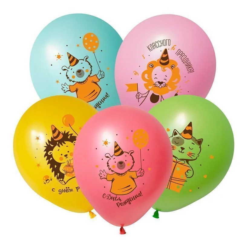 К 12"/30см Детский праздник СДР, Ассорти Пастель, /50 шт./(Китай)