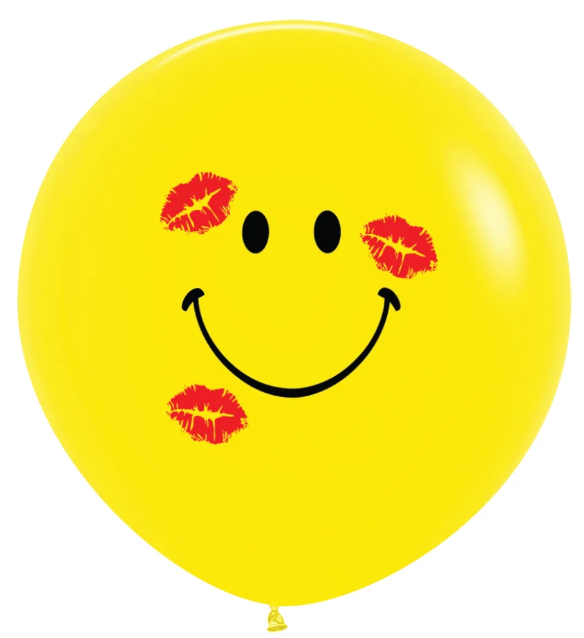 S 1М Смайл с поцелуями, Пастель / Smile + Kisses / 1 шт. / (Колумбия)