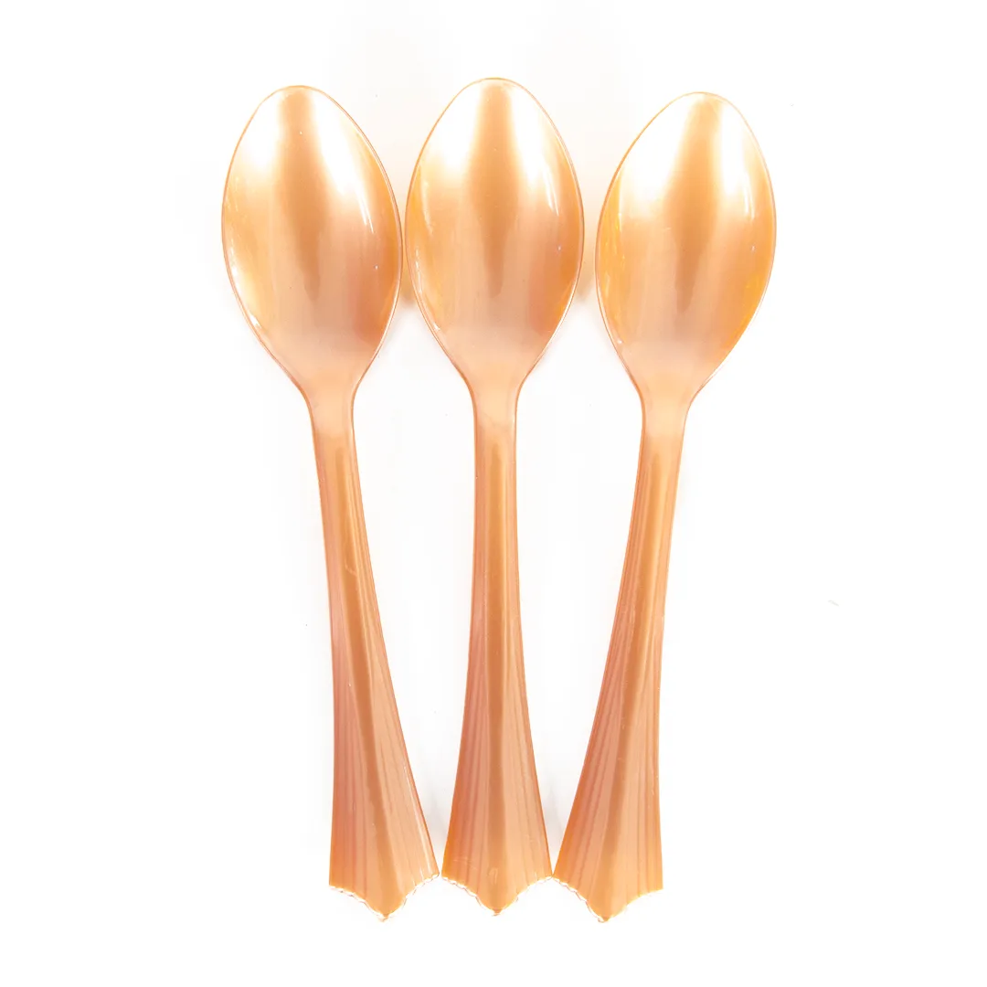 Ложки, Матовое розовое золото, 17 см, 10 шт.