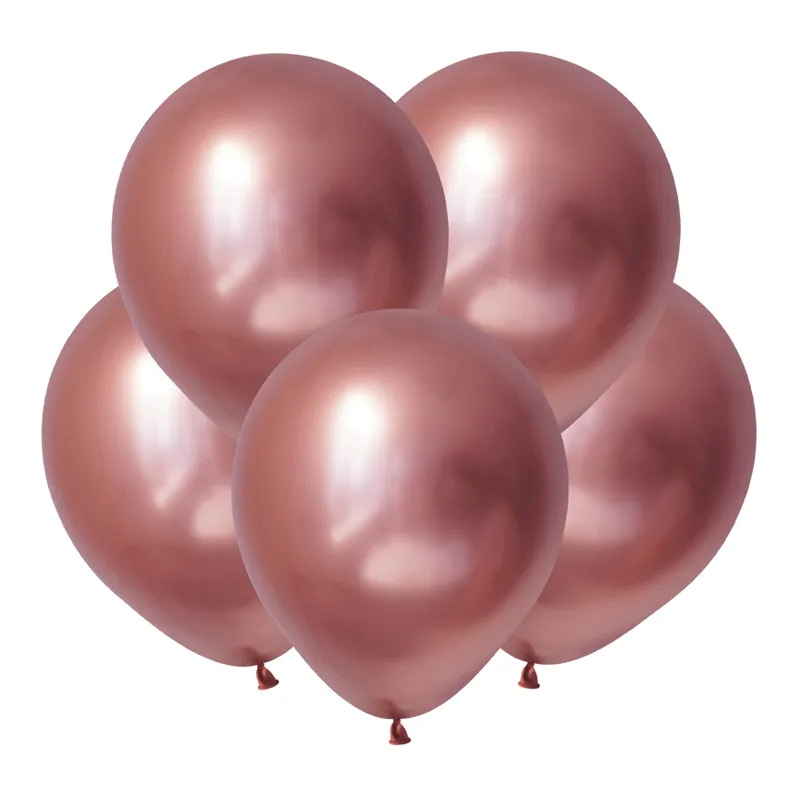 D 12"/858 Розовое Золото, Зеркальные шары 50 шт.(Вьетнам)