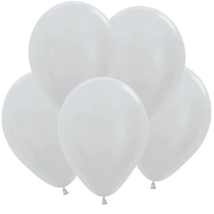 S Перламутр 18"/46см Серебро / 25 шт. / (Колумбия)