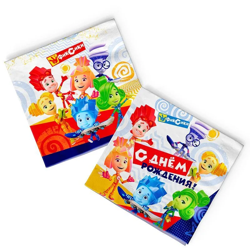 Салфетки "Фиксики", 33*33см ,12 шт