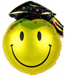 F 26"/66см Смайл на выпускной, Желтый, 1шт. (Китай)
