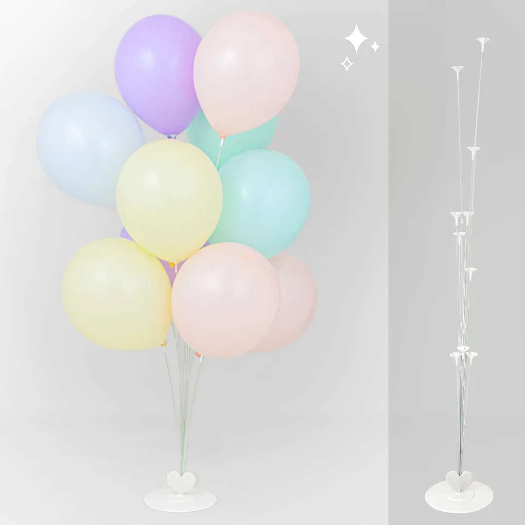 Стойка для шаров Фонтан Сердце, 11 насадок, 1 м, 1 шт.