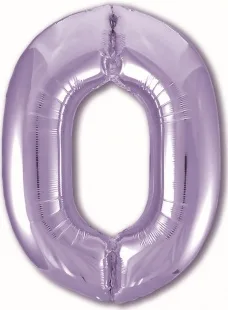 Р 40"/102см Цифра "0" Slim, Сиреневый / 1 шт / (Россия)