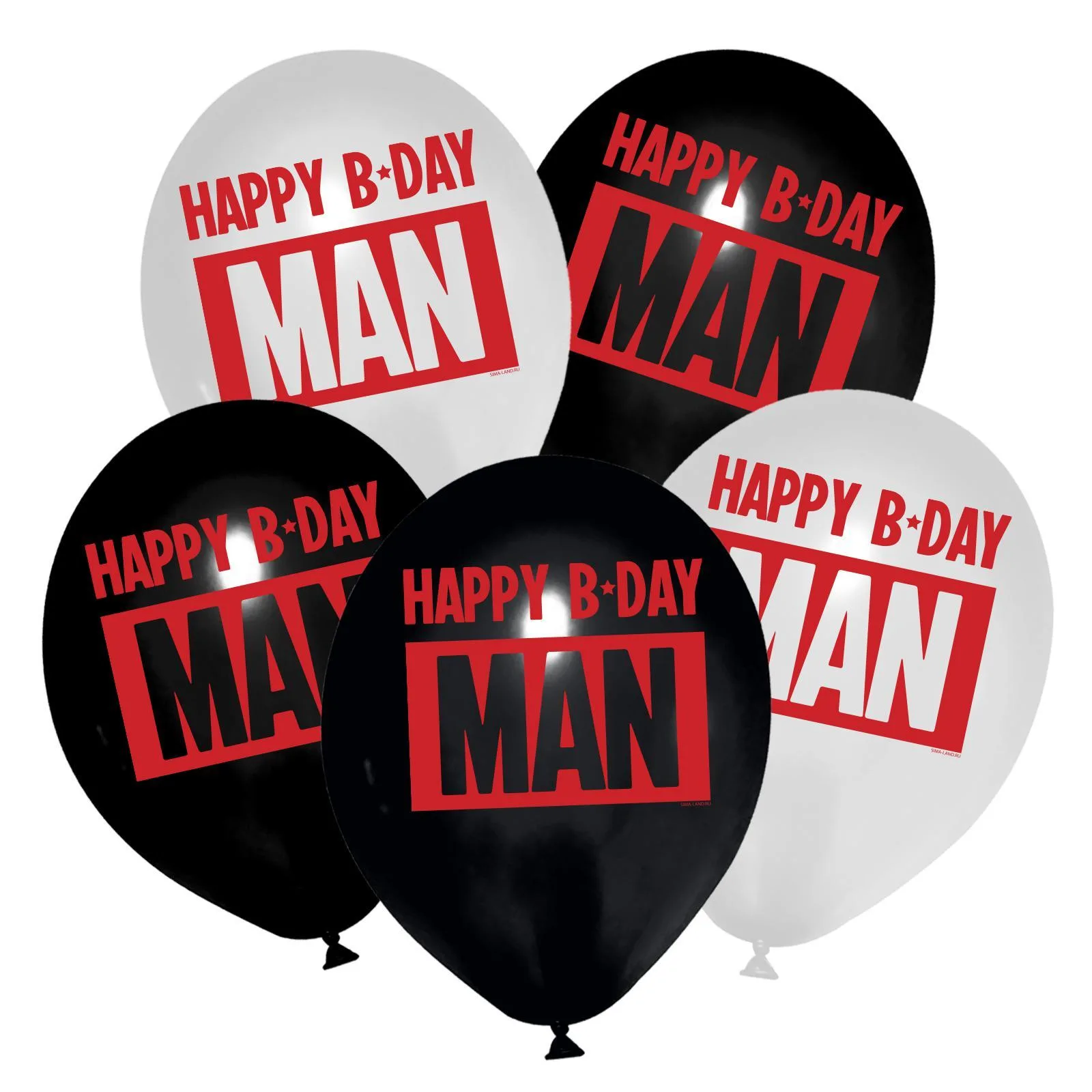 К 12''/30 см Happy B-day, 25 шт.(Китай)