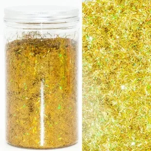 Конфетти фольга, Полоски, Золото, 250 гр.