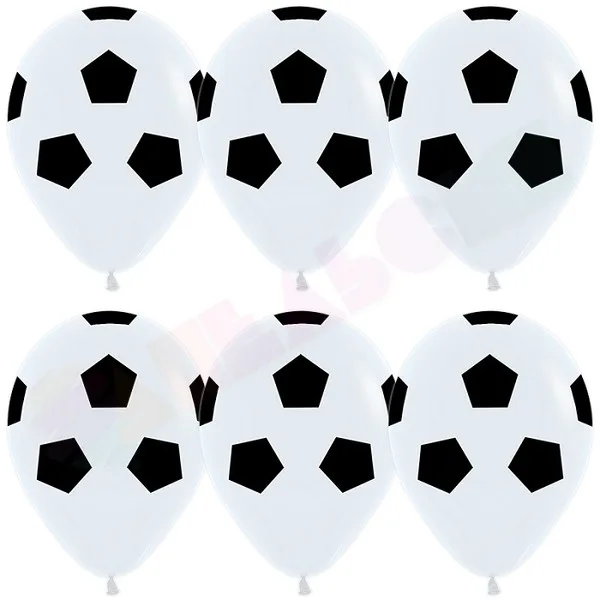 S 12"/30см Футбольный мяч, Белый, Пастель, 5 ст./50 шт./(Колумбя)