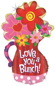 В 37"/94см Кувшин с цветами, Голография, 1 шт.(США)