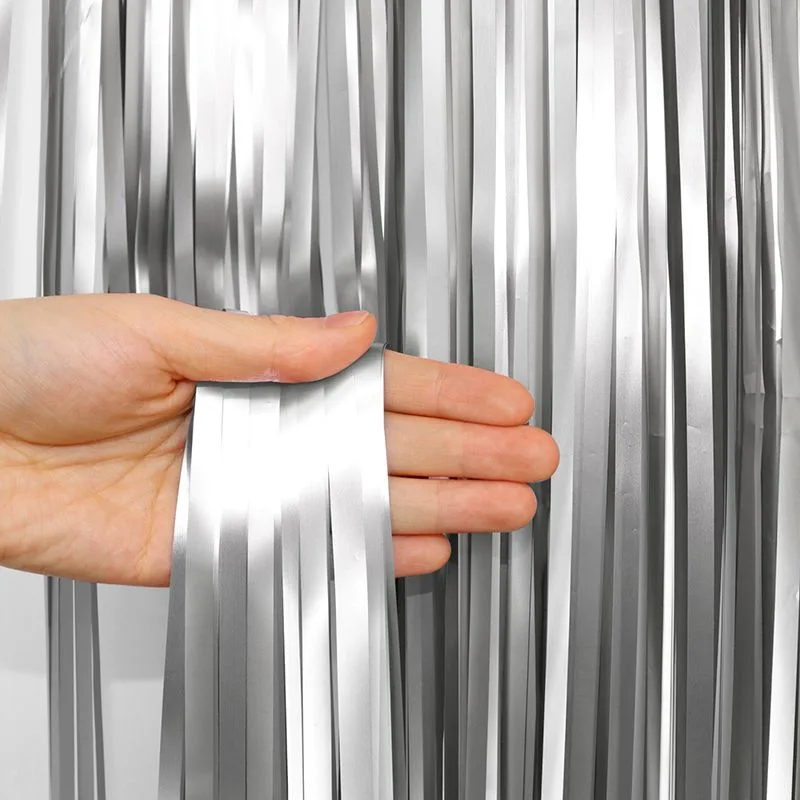 Занавес матовый "Дождик" Серебряный 2м*1м/1 шт./ (Китай)