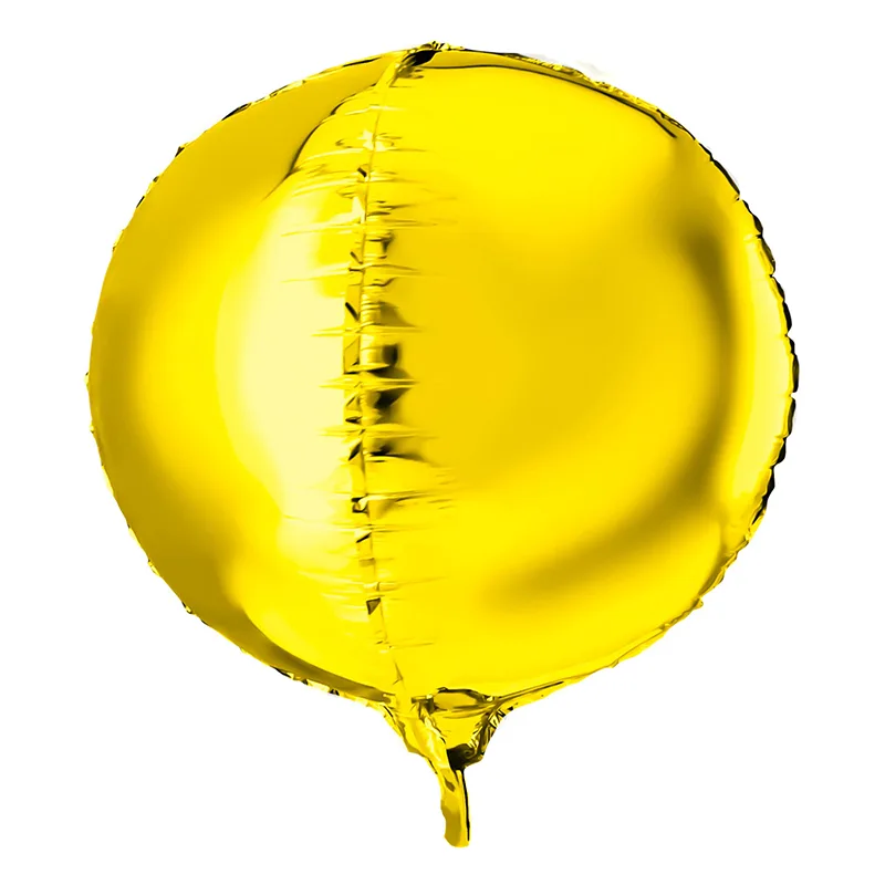 Р 33"/83 см. Сфера 3D Золото в упаковке, фольгированный шар/ 1 шт /Россия