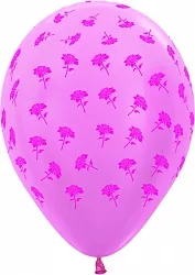 S 12 Розы, Розовый, Перламутр, 5 ст./ 100 шт./(Колумбия)